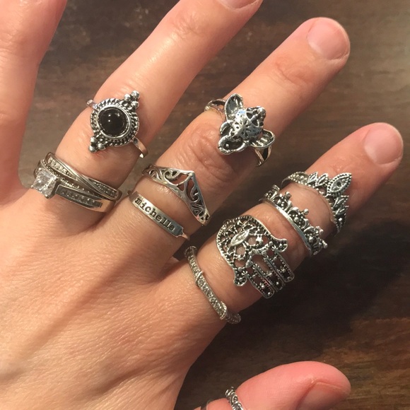 Jewelry - Hold- not for sale Set of 9 boho rings